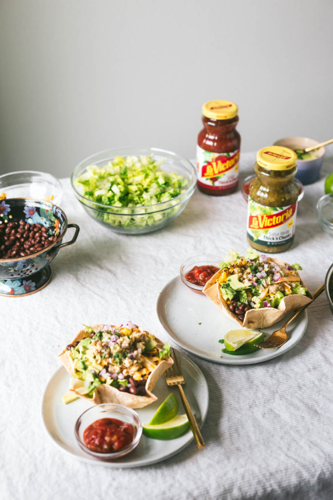 Salsa Verde Chicken Taco Salad