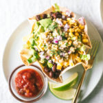 Salsa Verde Chicken Taco Salad