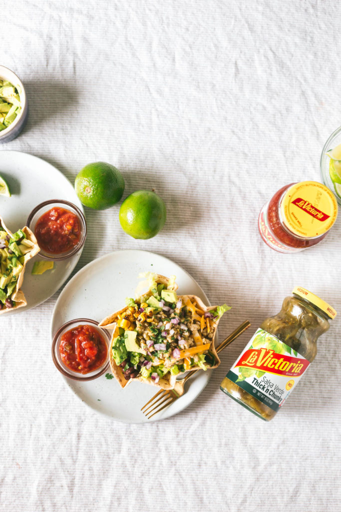 Salsa Verde Chicken Taco Salad