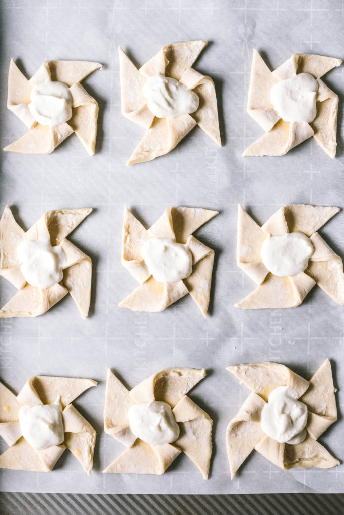 Strawberry Rhubarb Ricotta Cheese Pinwheel