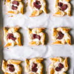 Strawberry Rhubarb Ricotta Cheese Pinwheel