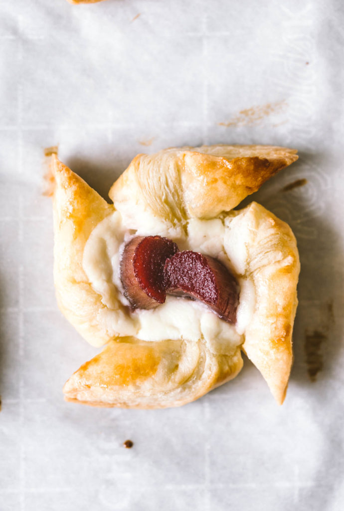 Strawberry Rhubarb Ricotta Cheese Pinwheel