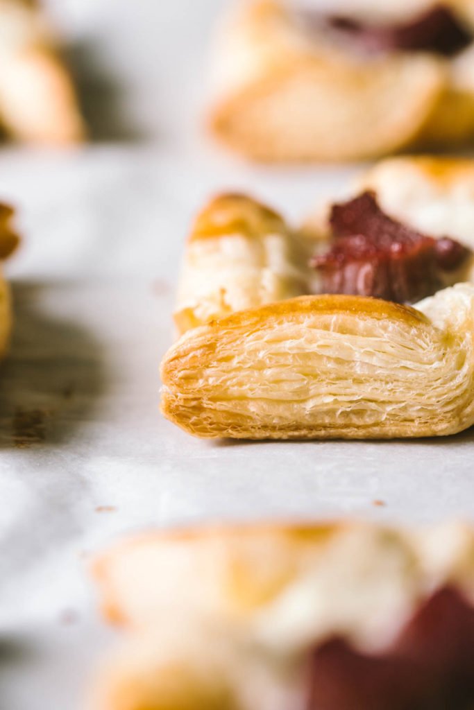 Strawberry Rhubarb Ricotta Cheese Pinwheel