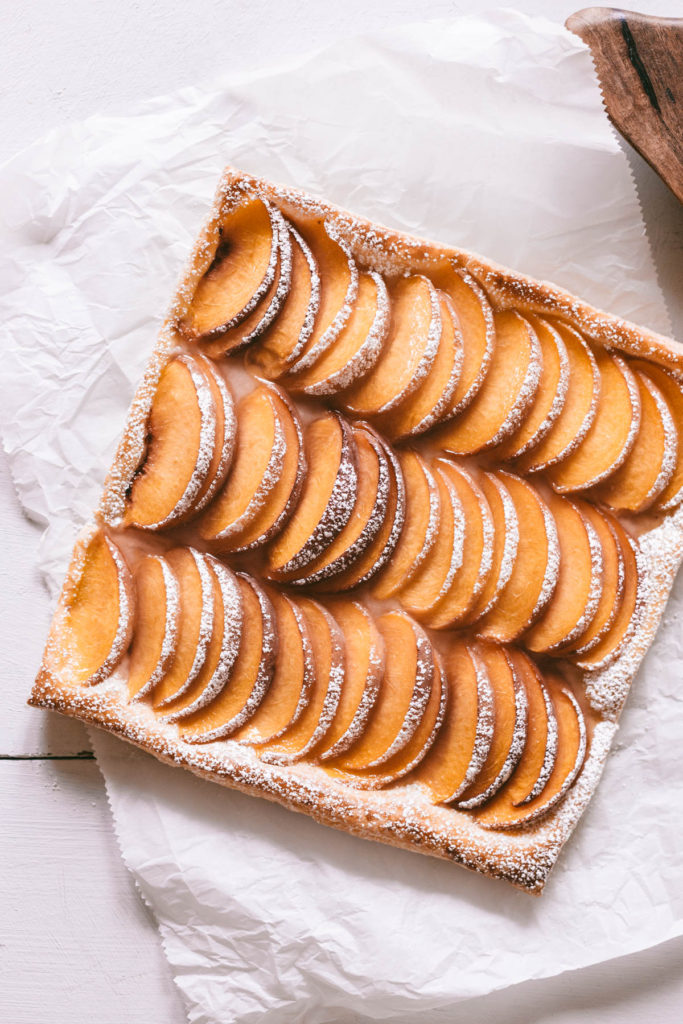 Cardamom Honey Peach Tarte with New Starbucks Dessert Blend Coffee