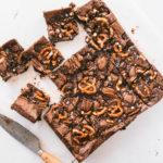 Pecan Pretzel Turtle Brownies