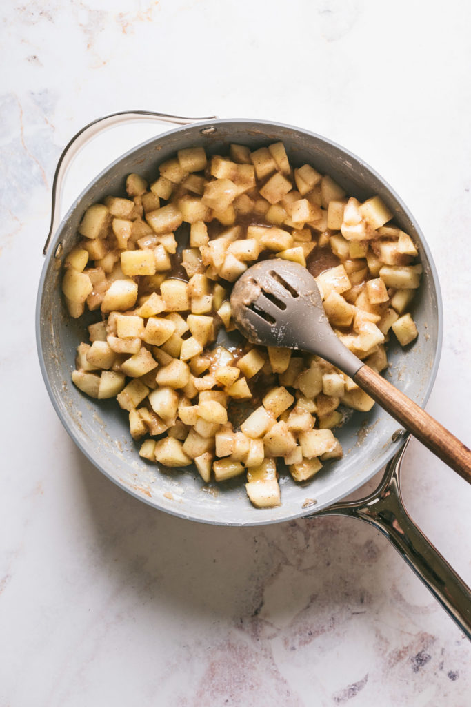 Sautéed Apples in a pan