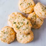 An overhead shot of Cheddar Biscuits