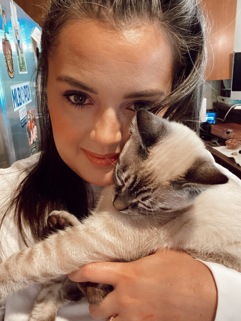 Karlee and her cat