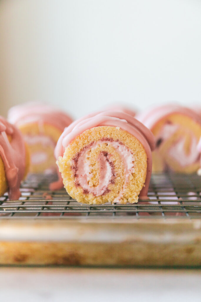 Blackberry Goat Cheese Roulade Petit Fours